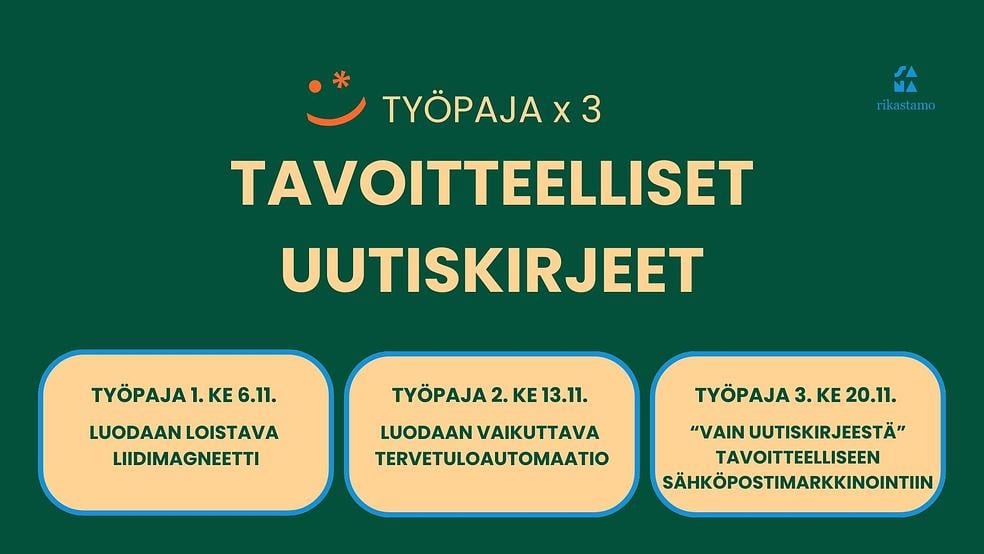 Tavoitteelliset uutiskirjeet | Marraskuu by Sanarikastamo | Kirjoituskurssit pienyrittäjille.